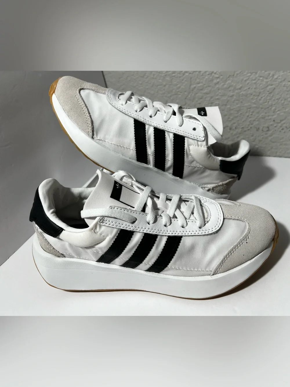 Adidas Originals SL 72 RS Platform Sneakers White Black Gum Women’s‎ 4.5 JQ1022